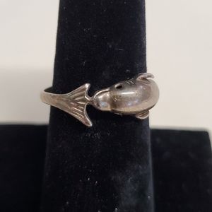 Dolphin sterling ring